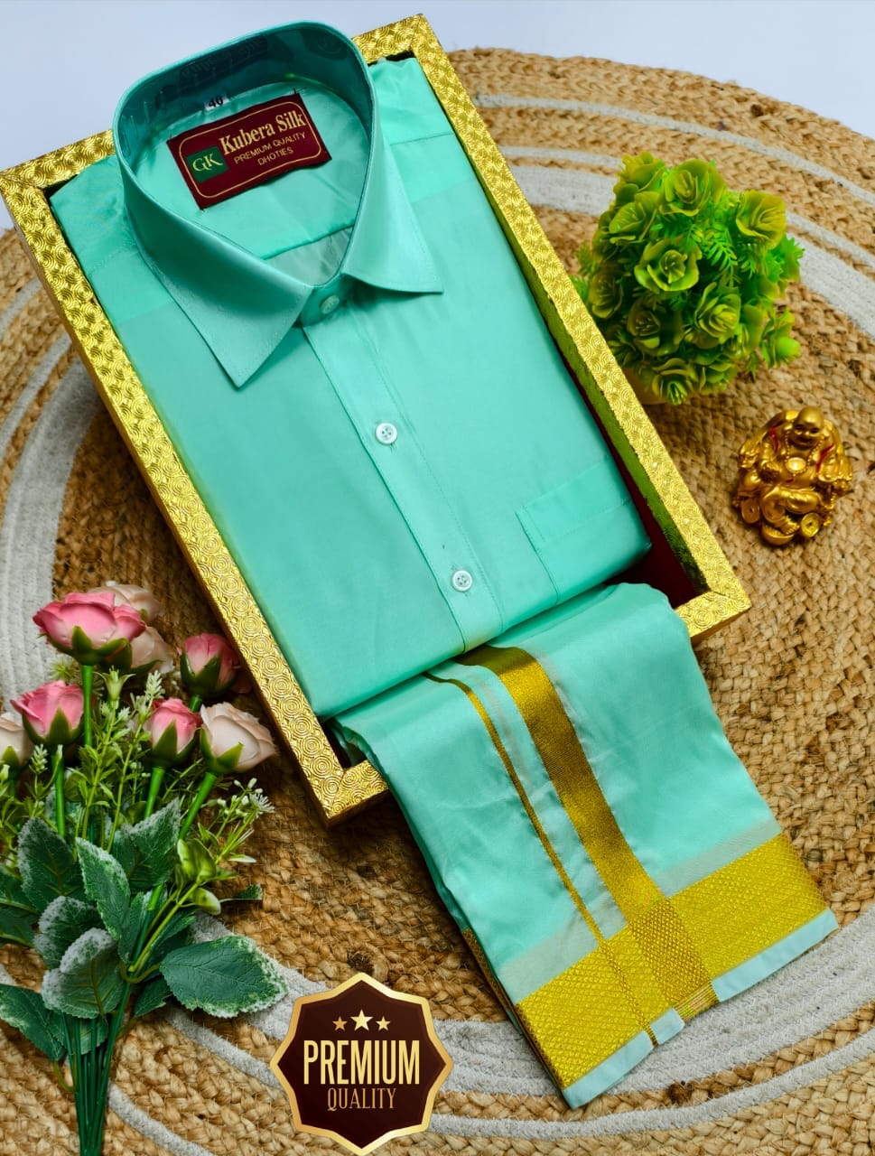 Royal White Father & Son Matching Dhoti Shirt Combo