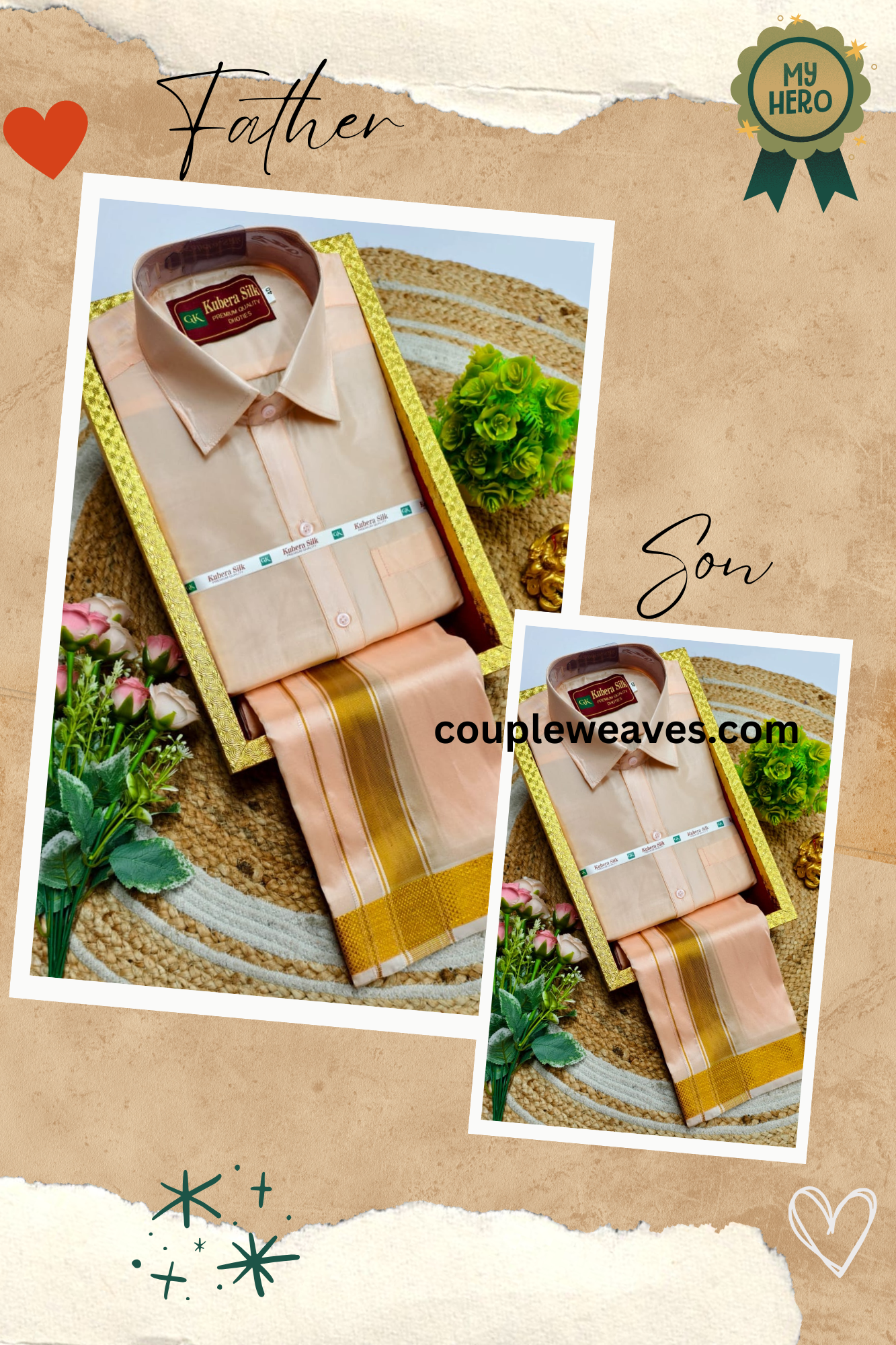 Celebration Special Father & Son Dhoti Shirt Combo