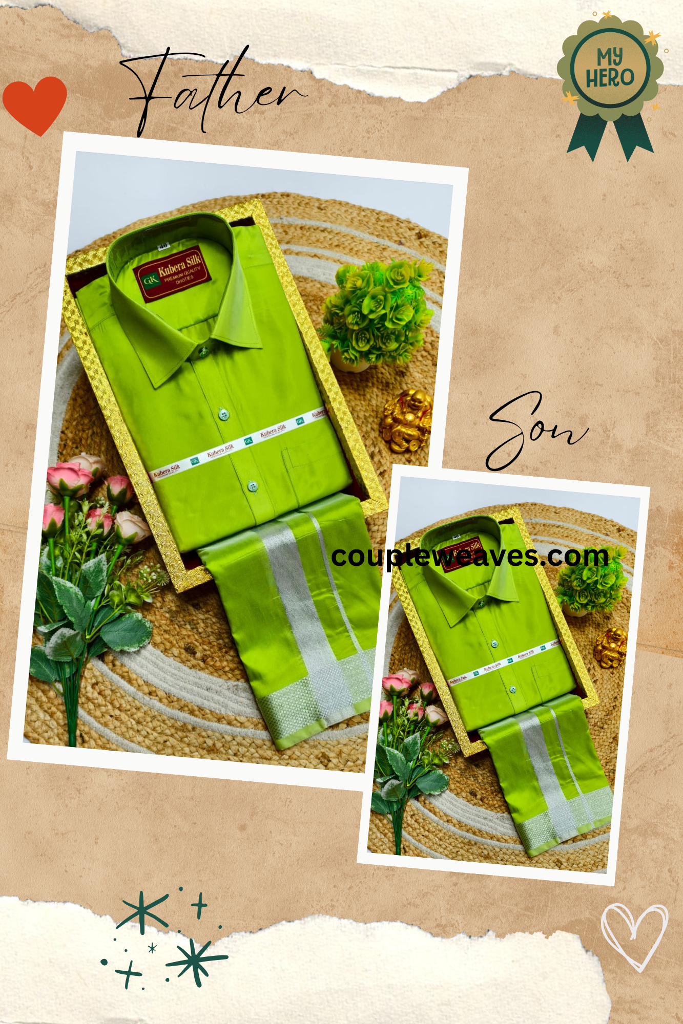 Royal Father & Son Traditional Dhoti Shirt Combo