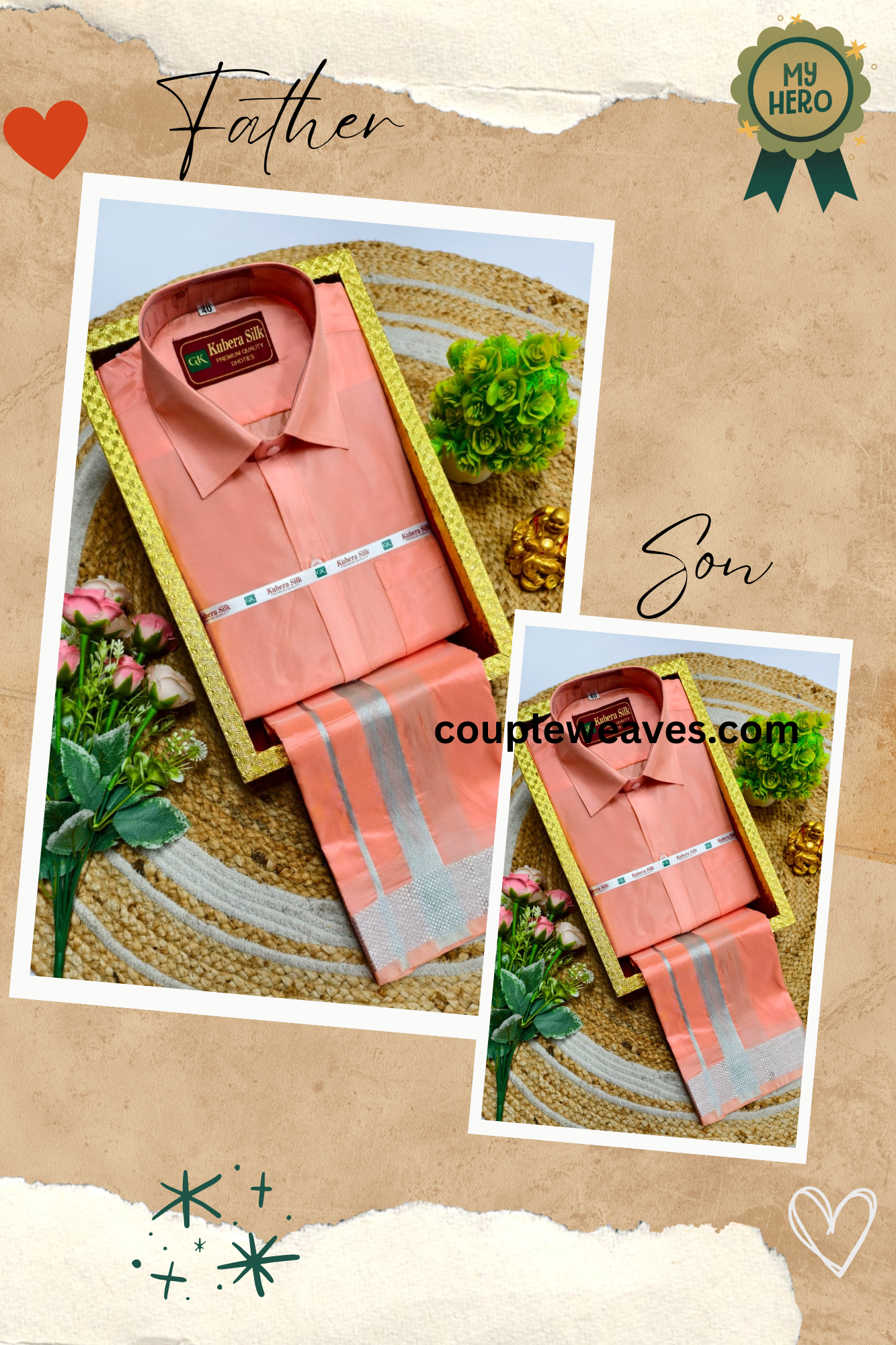 Celebration Father & Son Matching Dhoti Shirt Combo