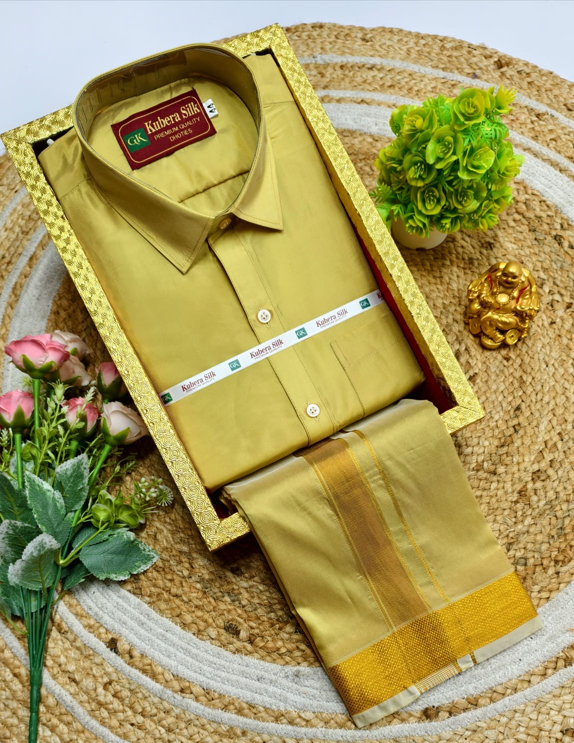 Graceful Occasion Father & Son Traditional Dhoti Shirt Set