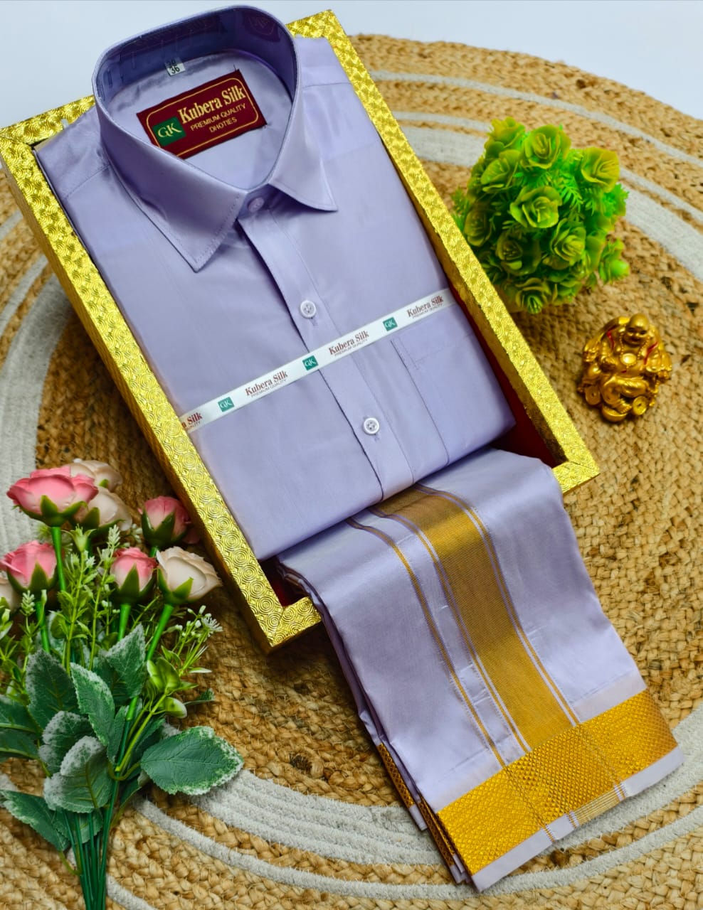 Temple Wear Father & Son Traditional Dhoti Shirt Set