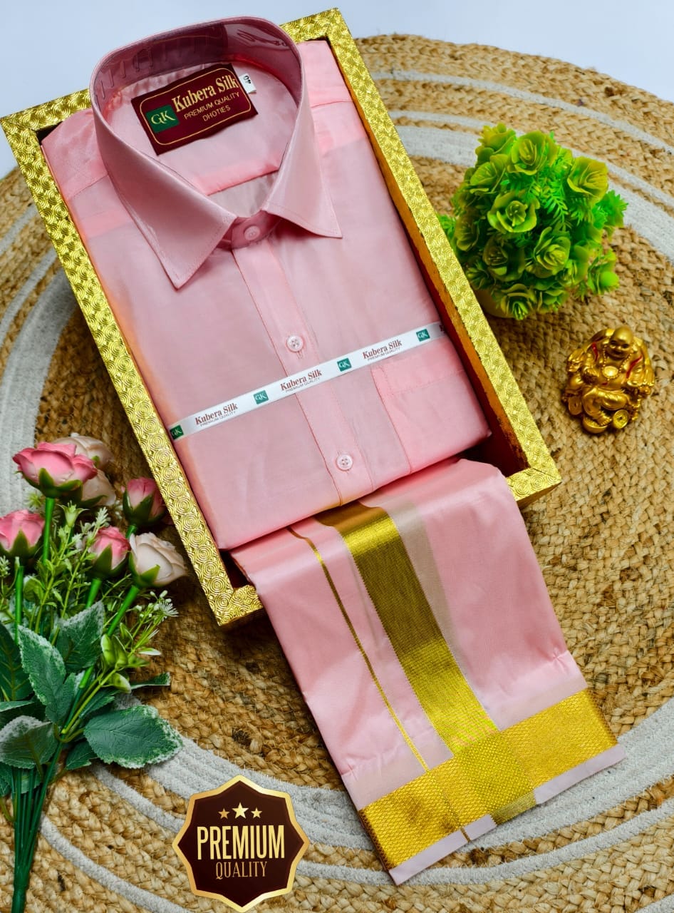 Pure Tradition Father & Son Matching Dhoti Shirt Combo