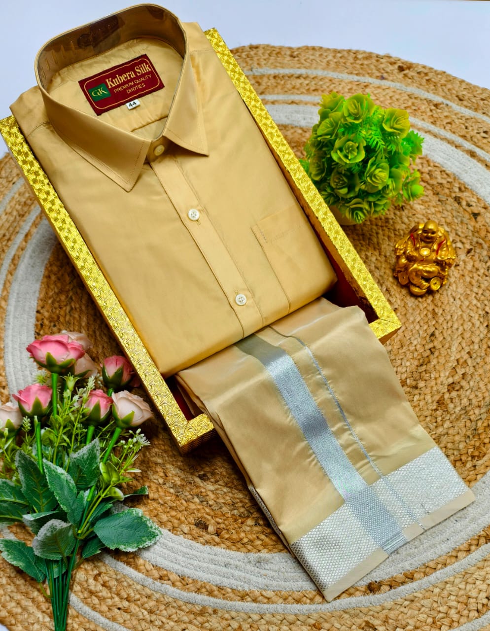 Elegant Father & Son Matching Dhoti Shirt Outfit