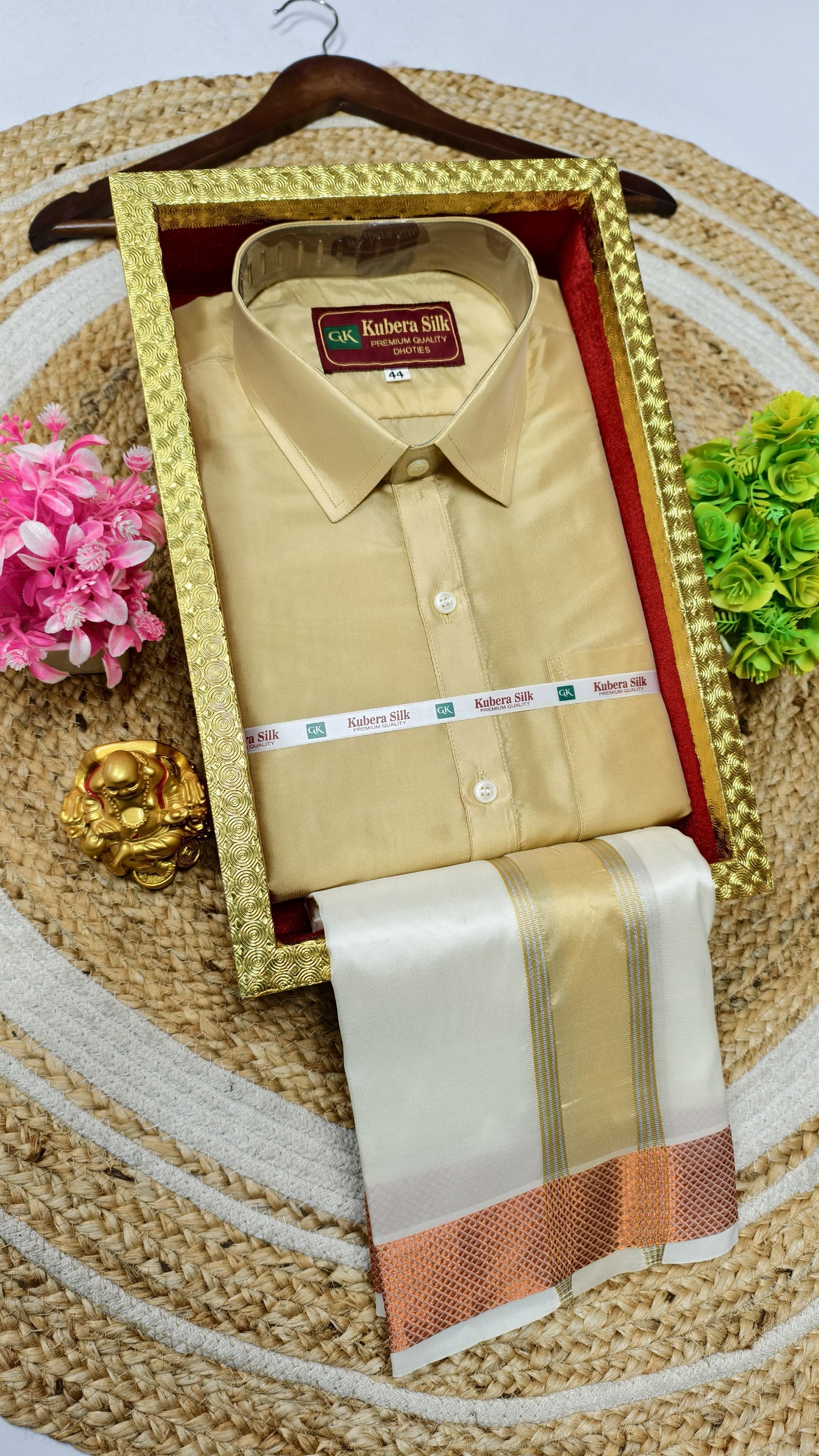 Father & Son Celebration Dhoti Shirt Weave Combo