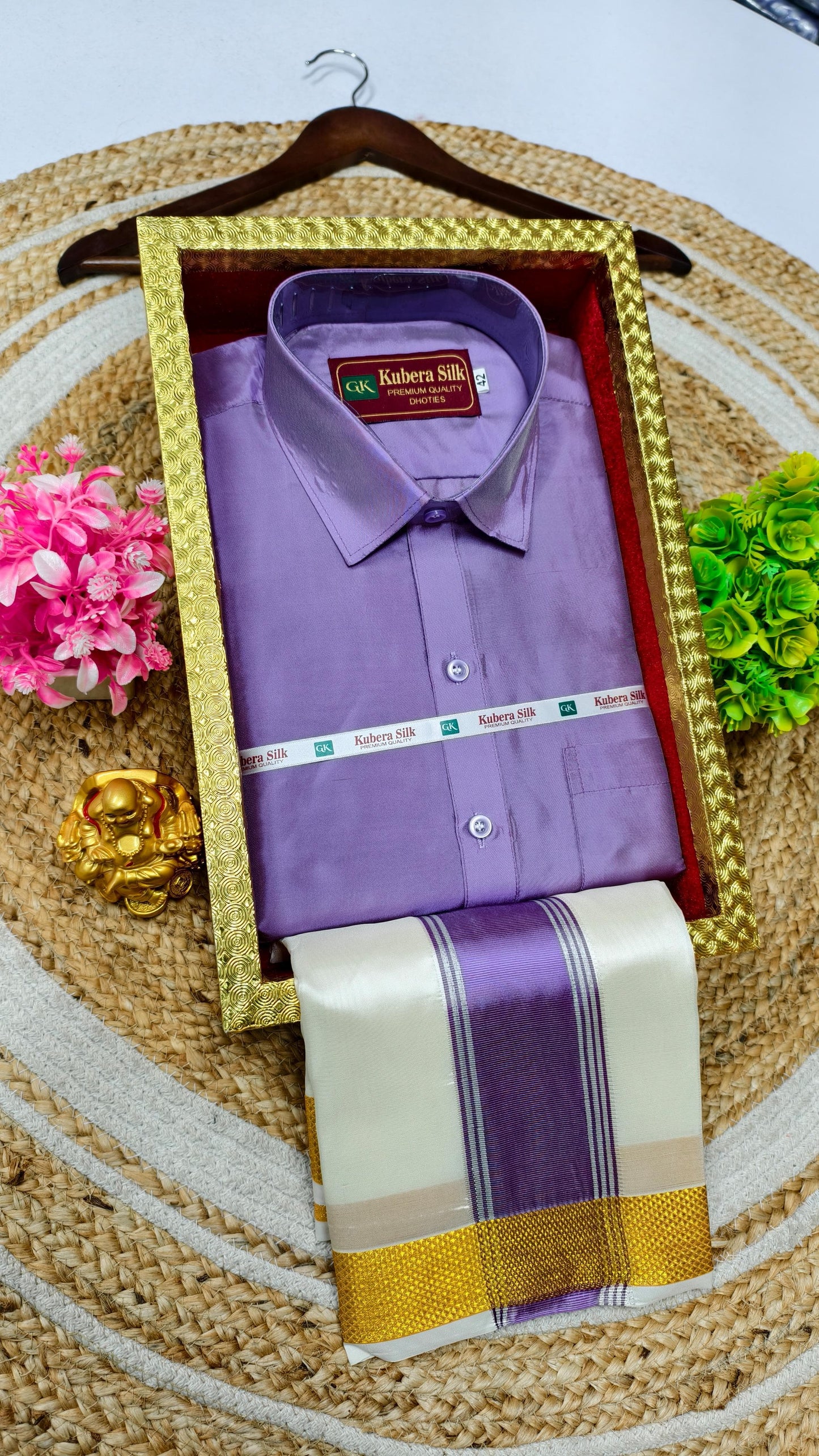 Elegant Weaves – Father Son Matching Dhoti Shirt Set