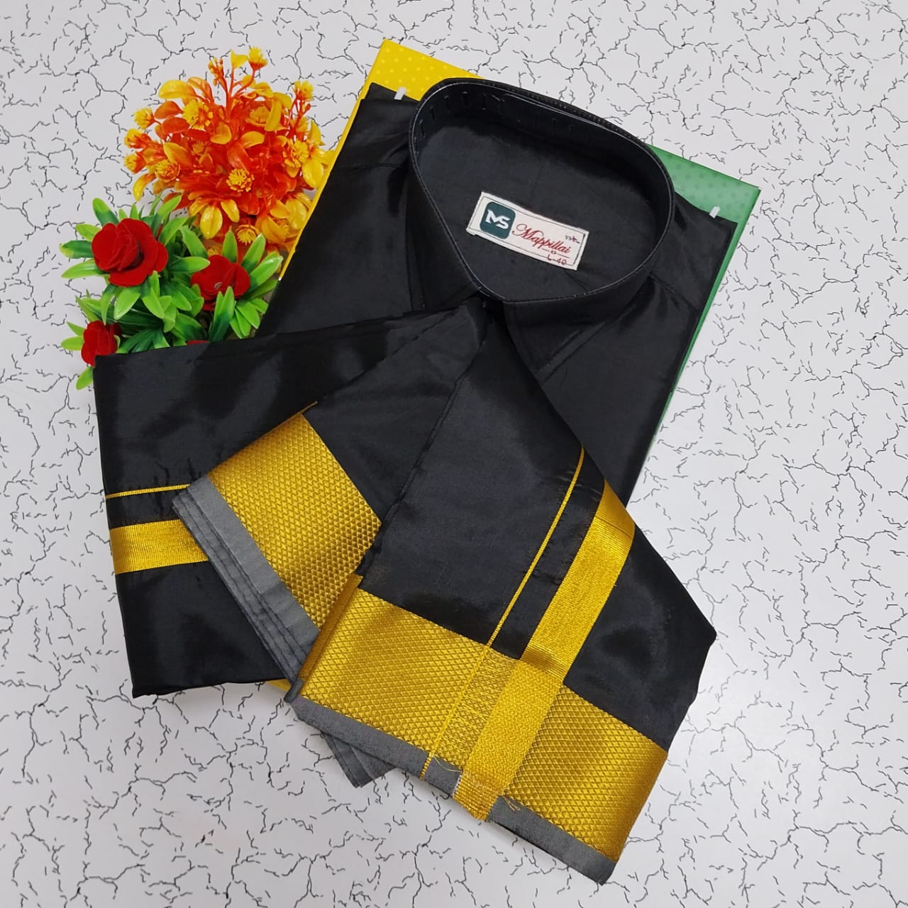 Father & Son Dhoti Shirt Combo