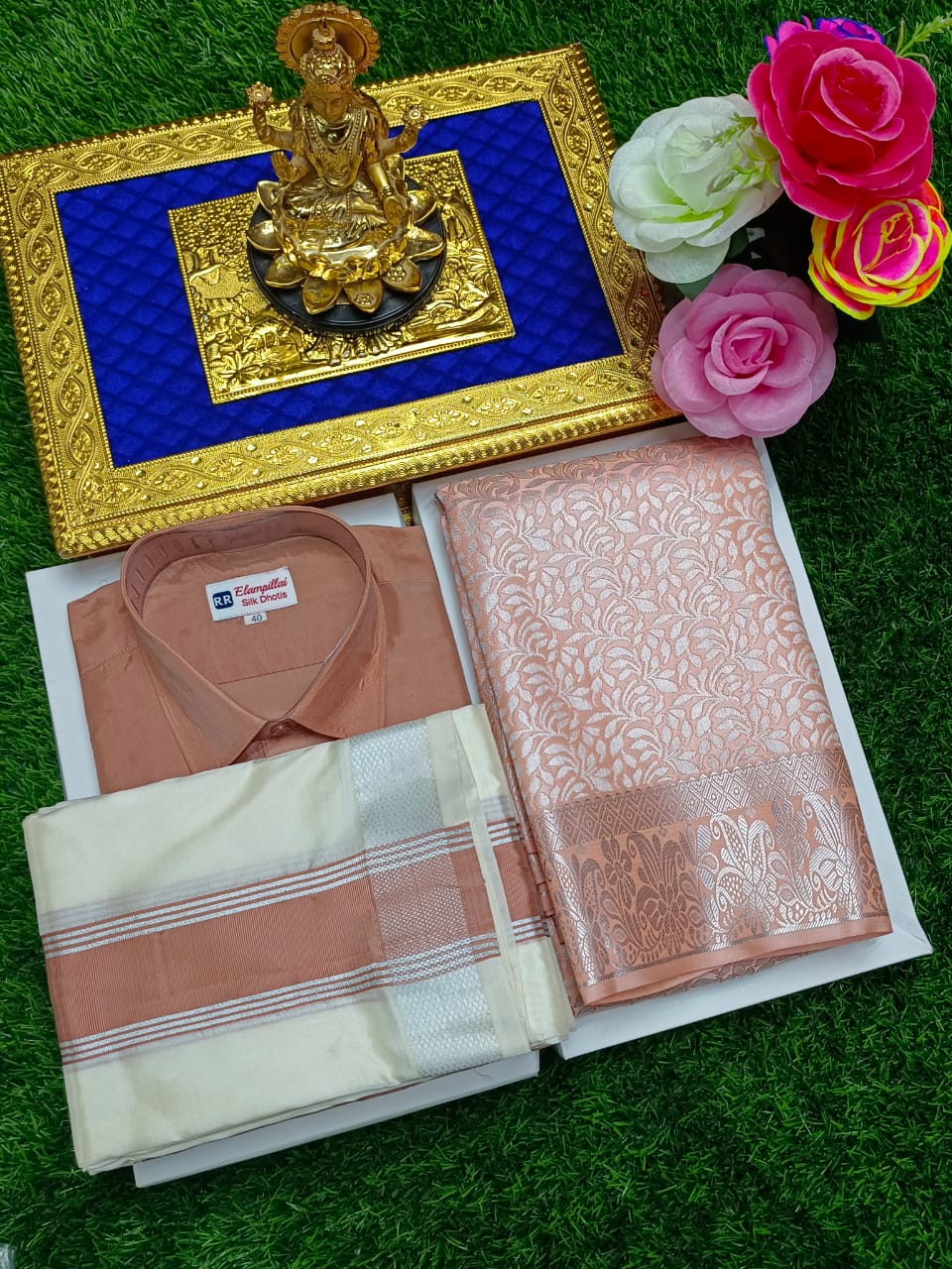 Bridal Saree & Semi Silk Vesti Sattai Combo