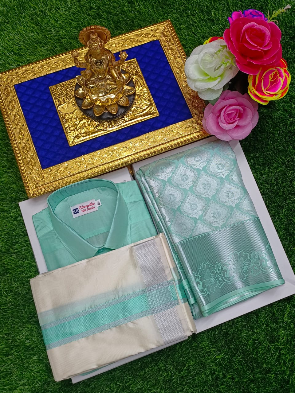 Lustrous Timeless Pair Semi Silk Couple Combo