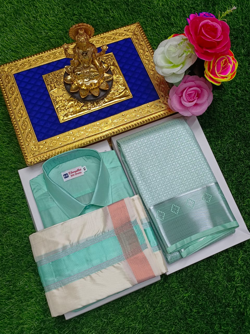 Sacred Cultural Spark Semi Silk Couple Combo