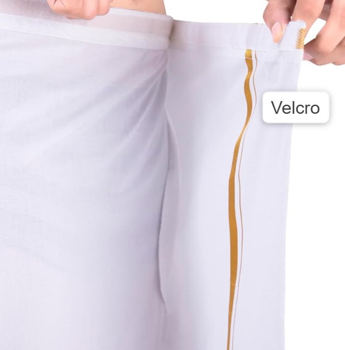 Semi Silk Saree with Shirt and Vesti – Couple Combo