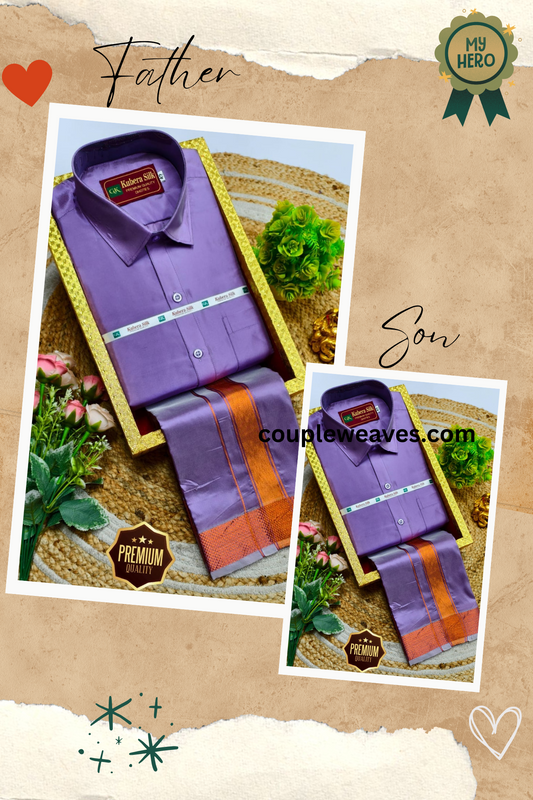 Grand Wedding Father & Son Dhoti Shirt Combo