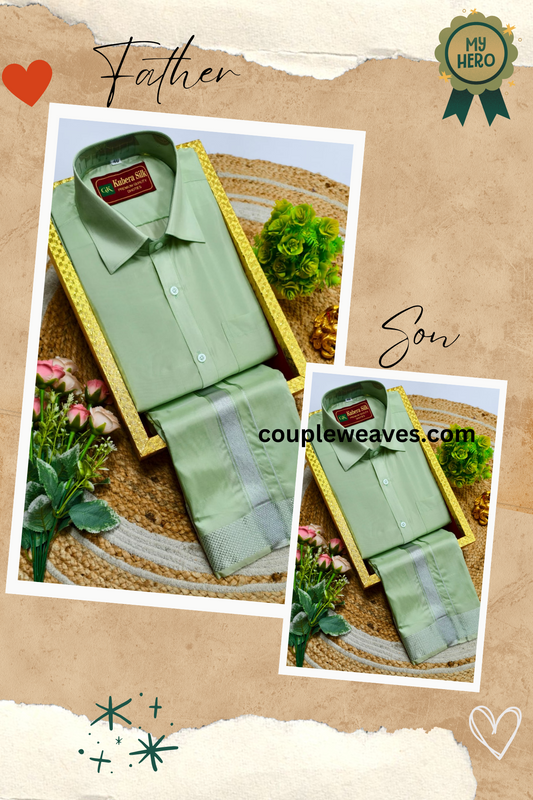 Traditional Bond Father & Son Matching Dhoti Shirt