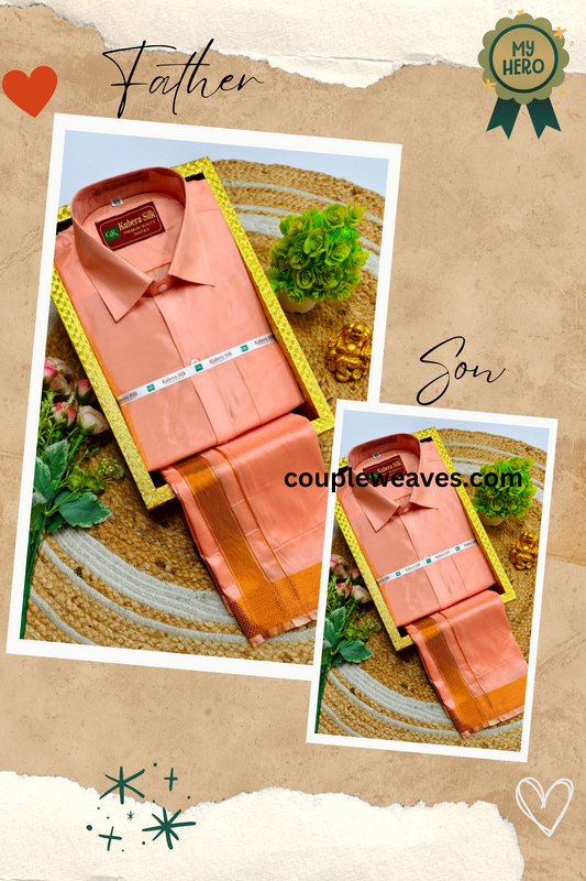 Elegant Heritage Father & Son Dhoti Shirt Set