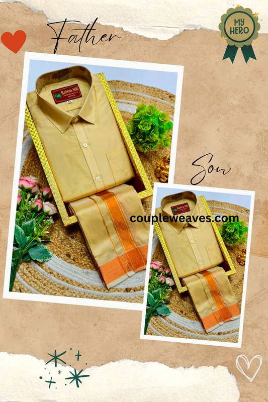 Classic Tradition Father & Son Dhoti Shirt Combo