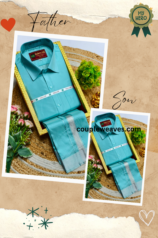 Ethnic Wear Father & Son Matching Dhoti Shirt Set