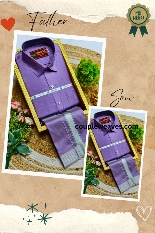 Traditional Festival Father & Son Dhoti Shirt Outfit