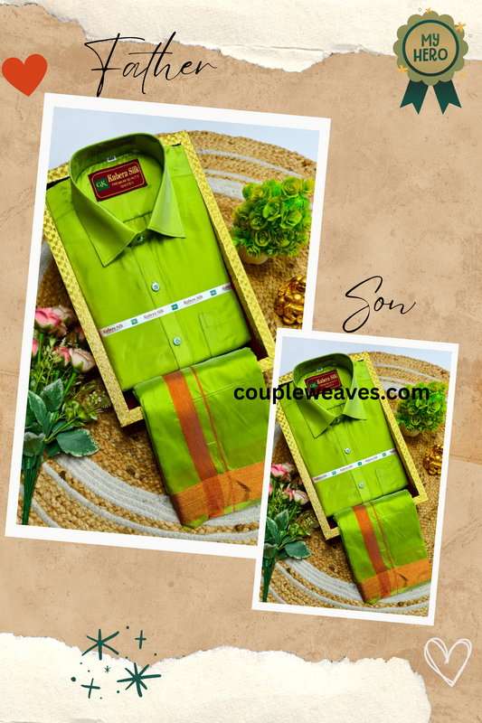 Wedding Wear Father & Son Matching Dhoti Shirt Outfit