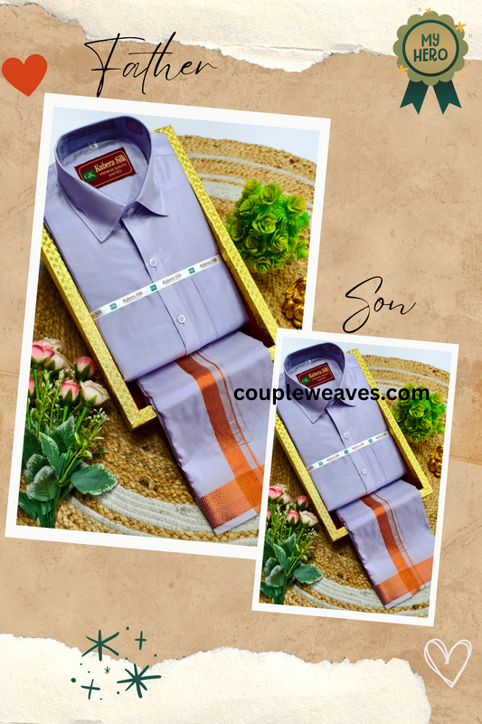 Heritage Style Father & Son Dhoti Shirt