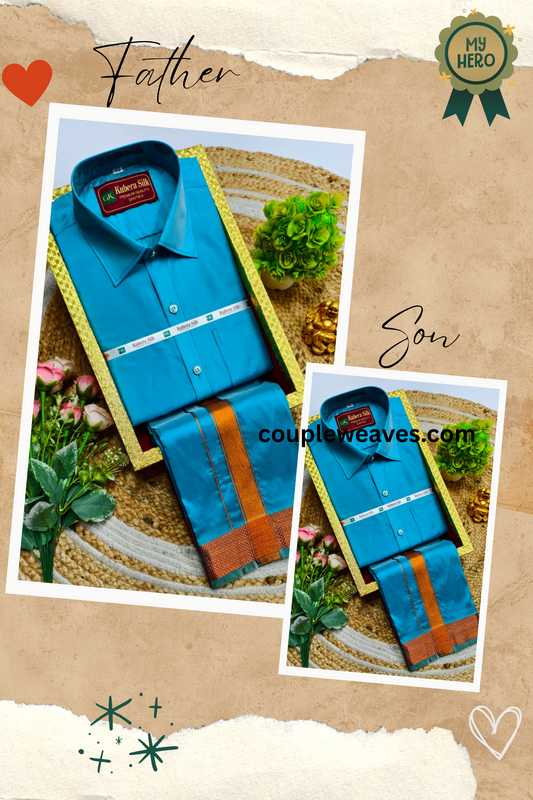 Premium Ethnic Father & Son Matching Dhoti Shirt Set