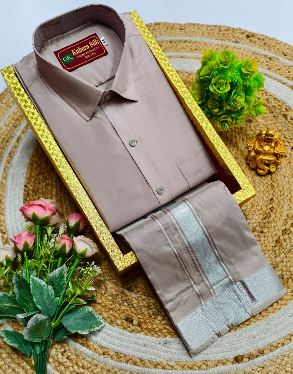 Signature Father & Son Dhoti Shirt Matching Set