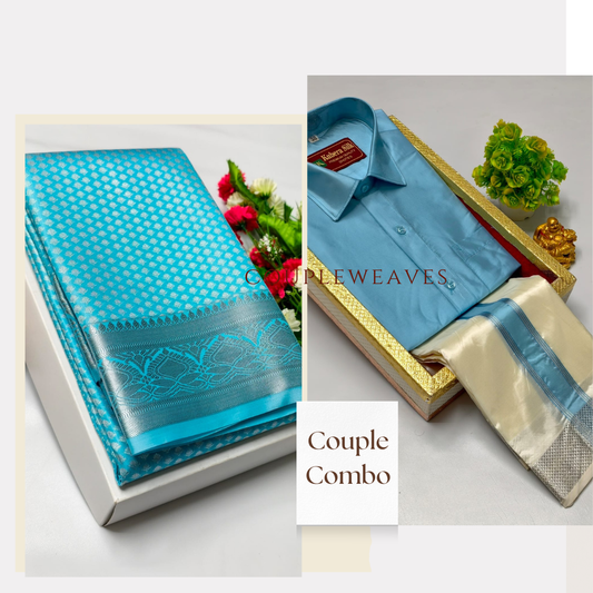 Authentic Woven Blessings Semi Silk Couple Combo