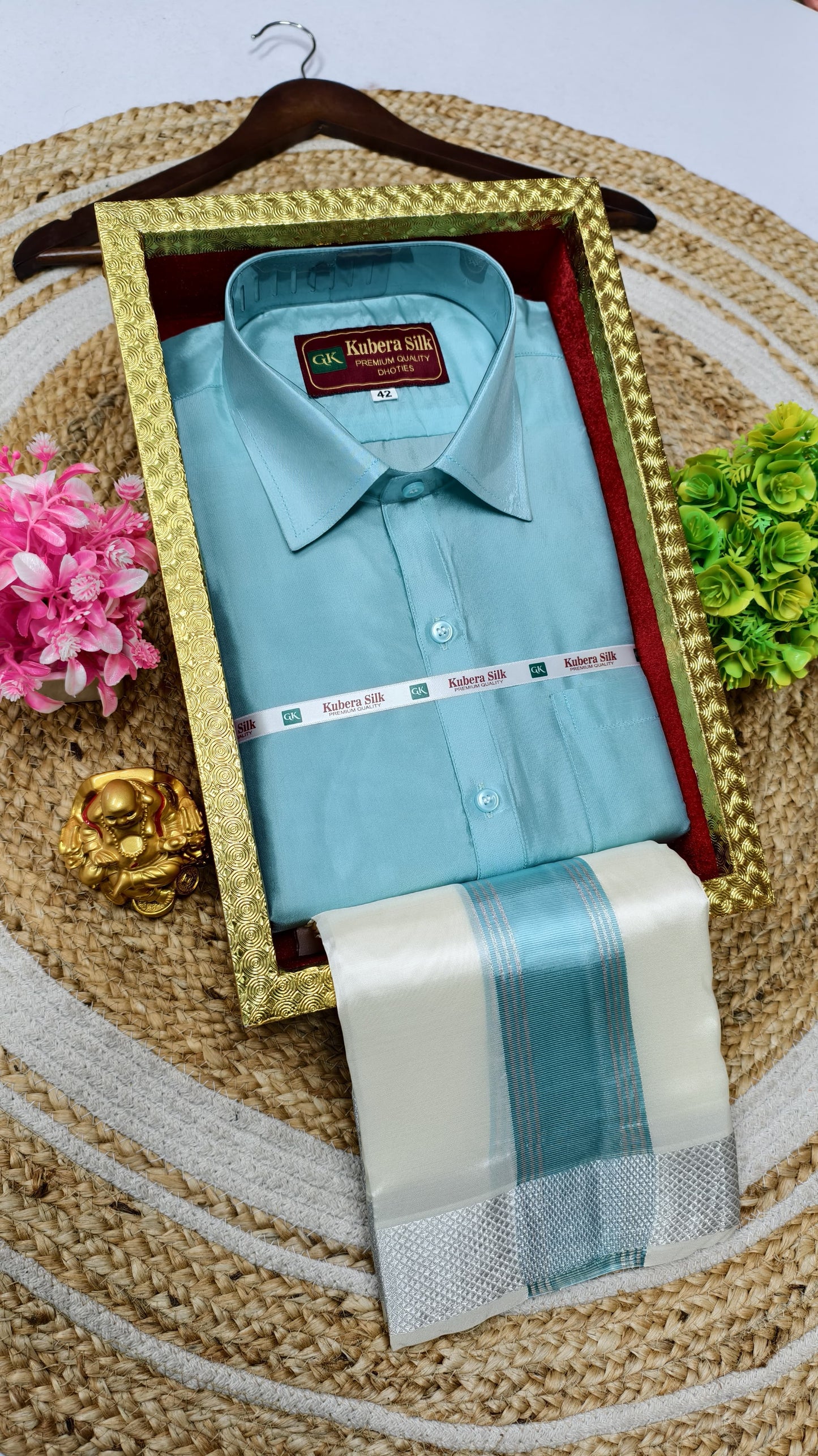 Father & Son Exclusive Weaves Dhoti Shirt Combo