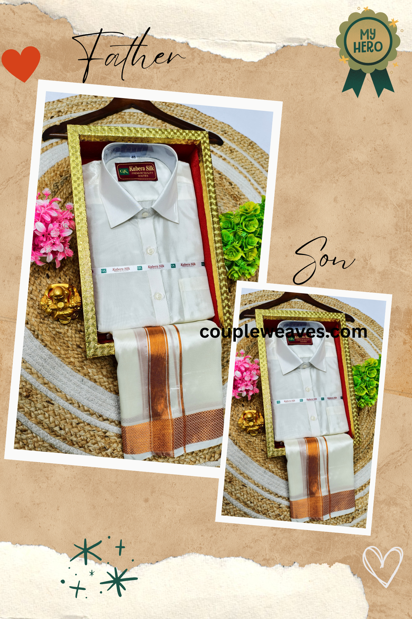 Signature Weaves – Father & Son Dhoti Shirt Set