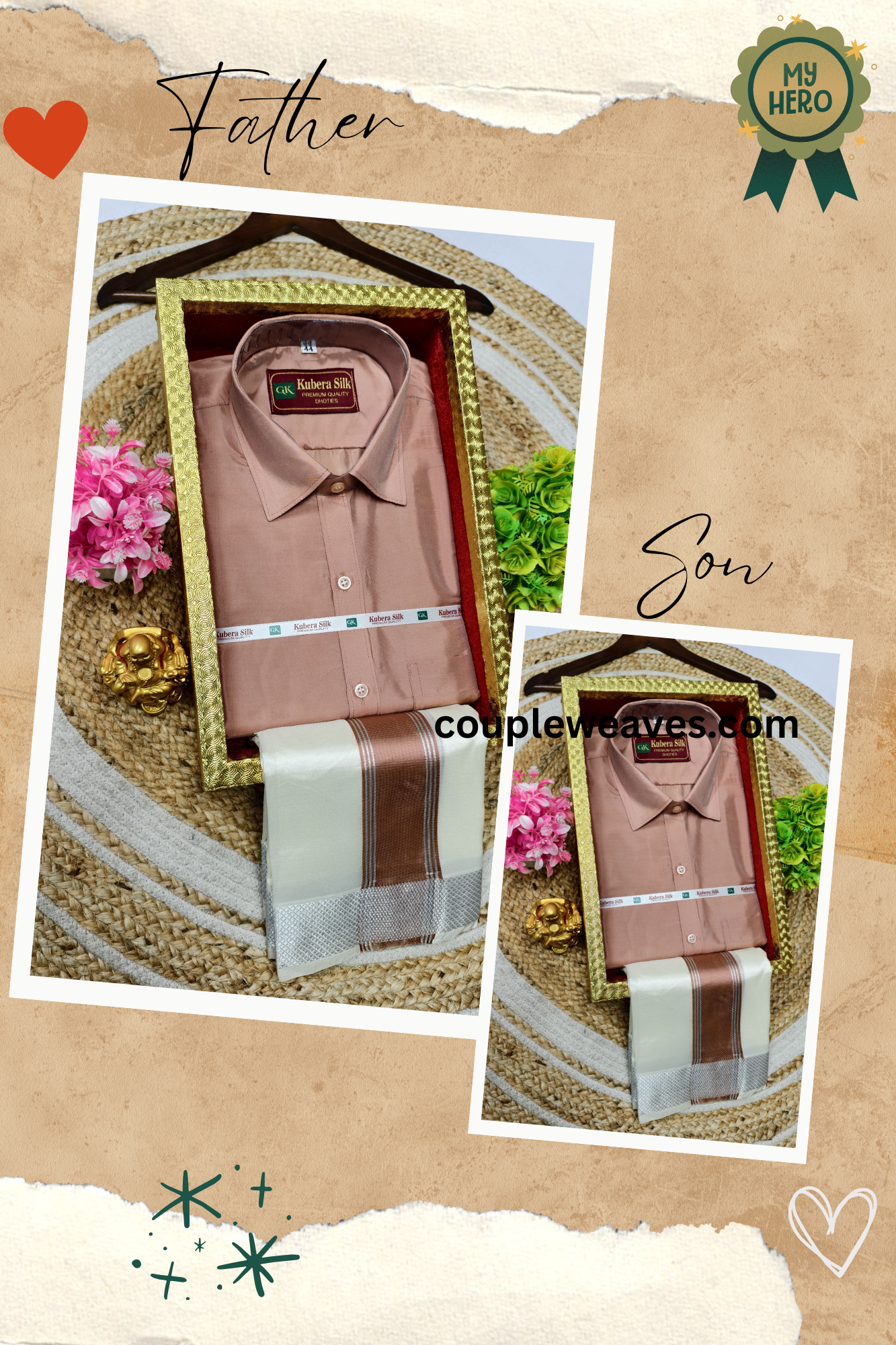 Father & Son Grand Dhoti Shirt Weave Collection