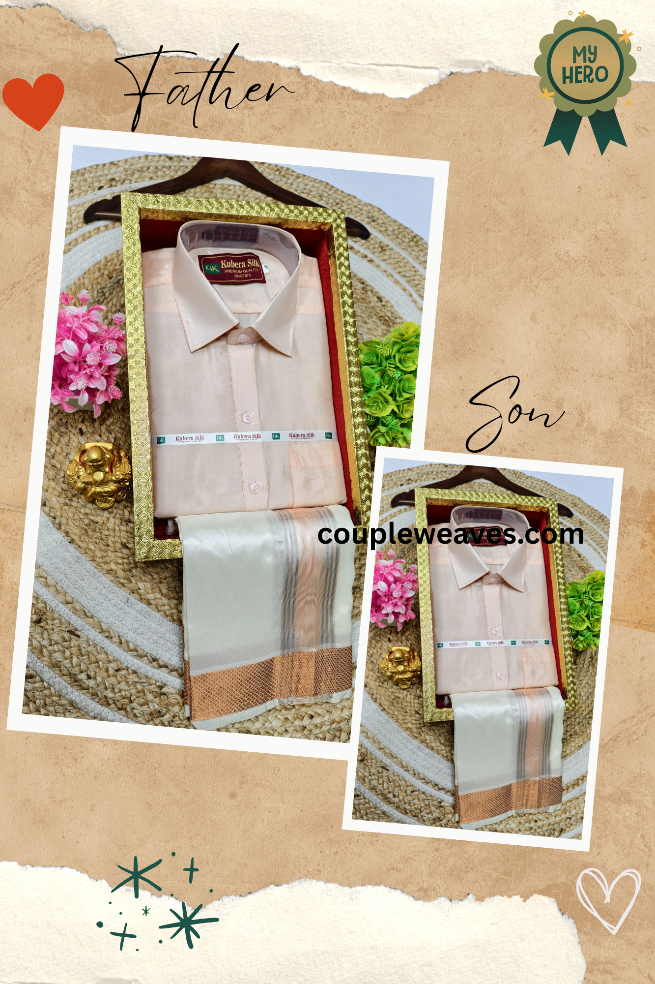 Heritage Weaves – Father & Son Dhoti Shirt Set