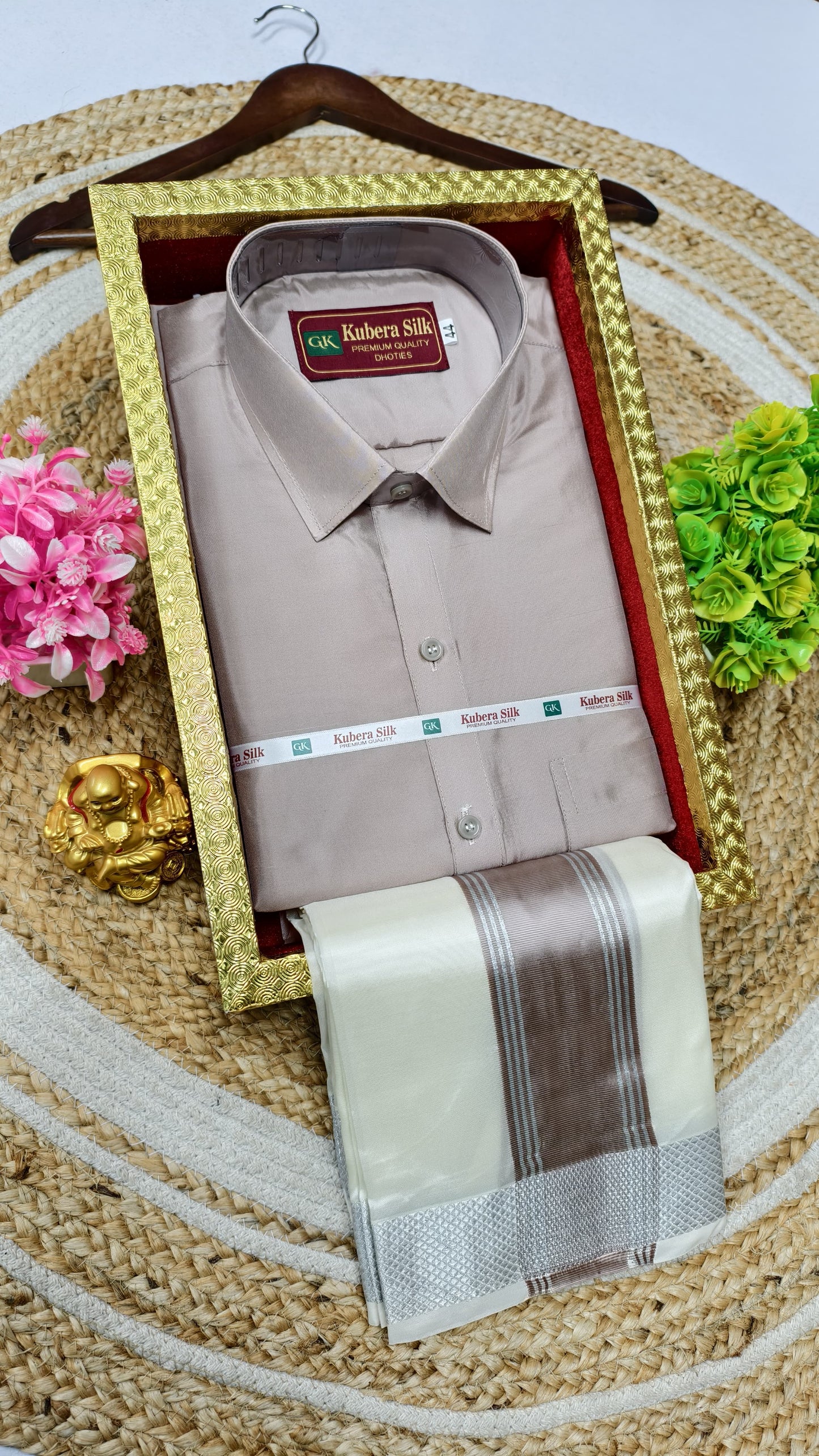 Father & Son Matching Dhoti Shirt Weave Combo