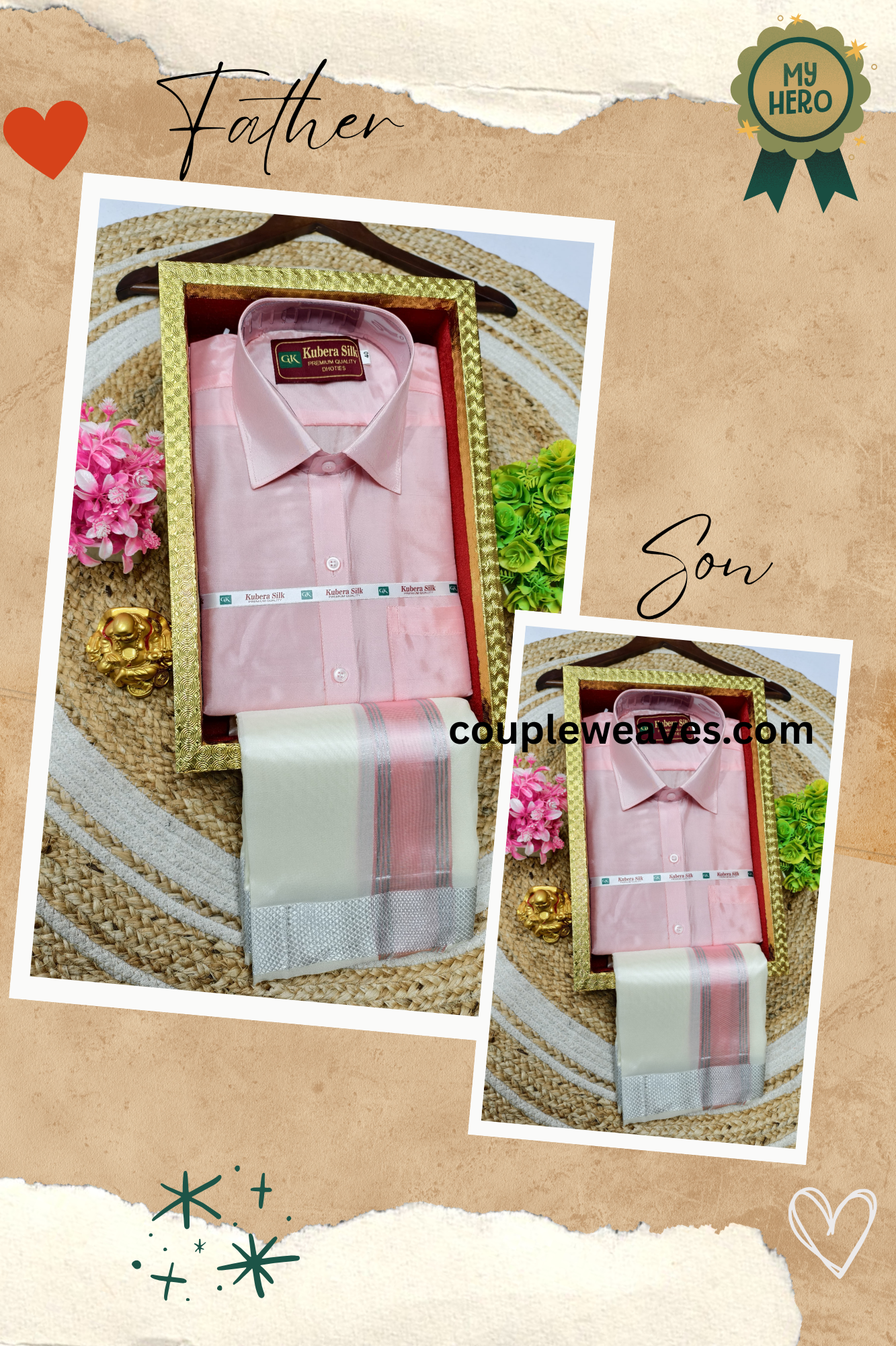 Father & Son Stylish Dhoti Shirt Weaves Collection