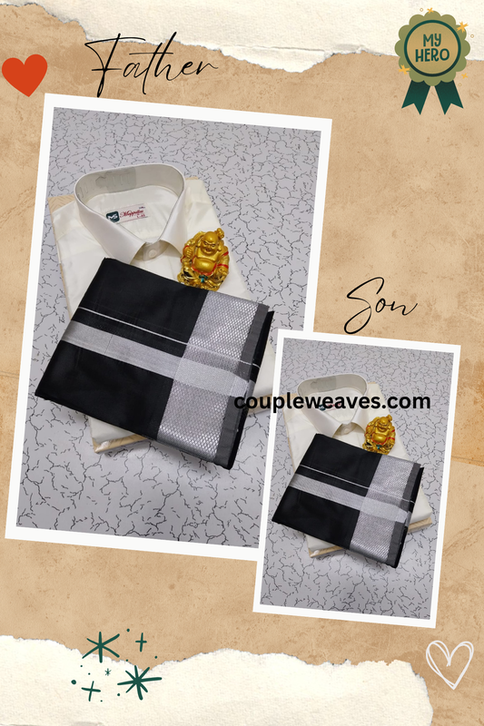 Father & Son Dhoti Shirt Combo