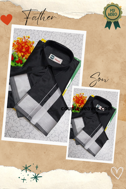 Father & Son Dhoti Shirt Combo