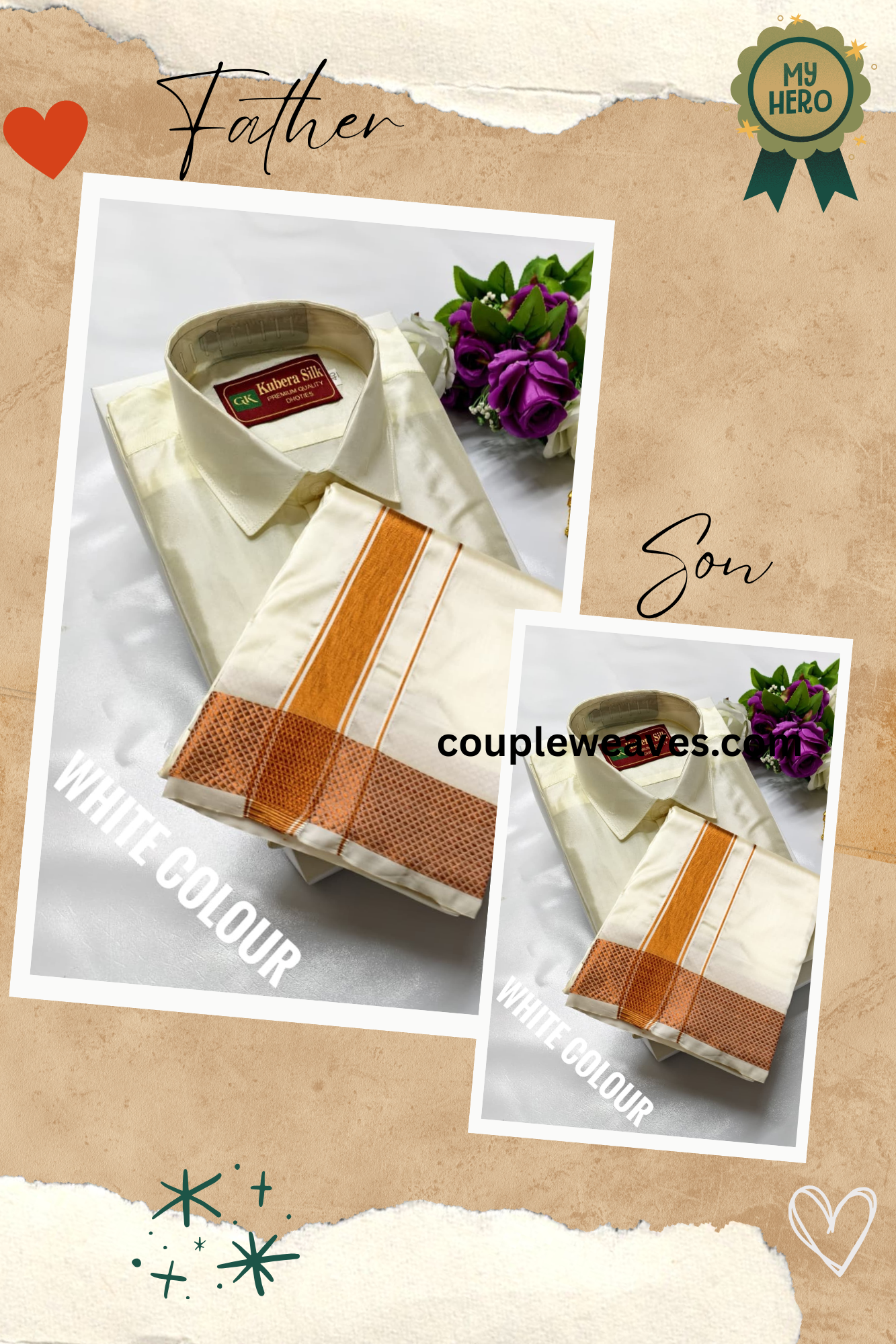 Classic Tradition Father & Son Dhoti Shirt Combo