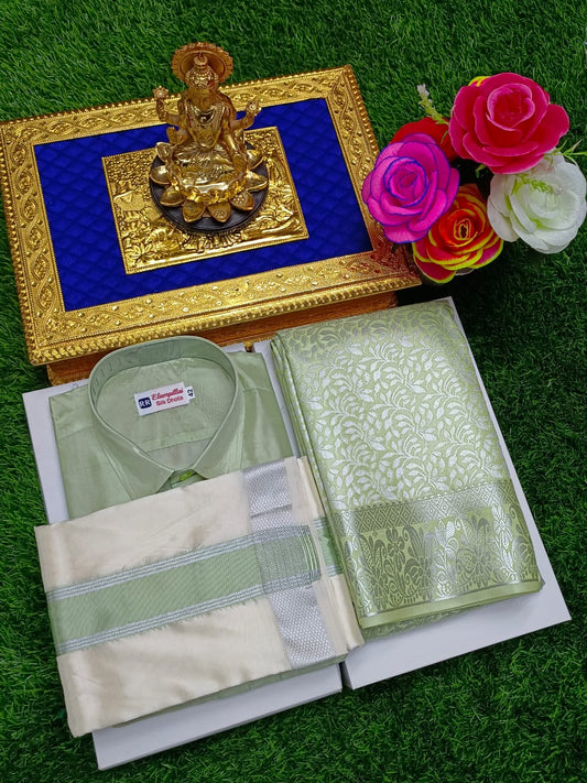 Grand Radiant Harmony Semi Silk Couple Combo