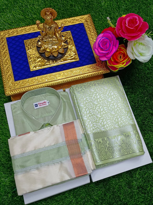 Classic Sacred Elegance Semi Silk Couple Combo