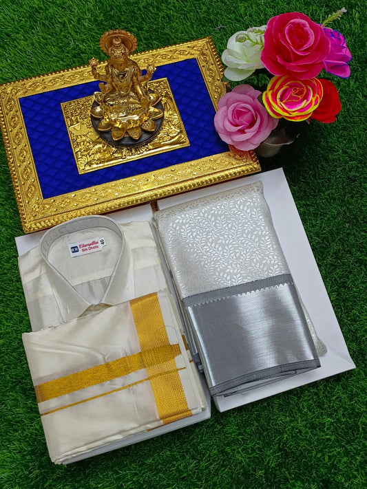 Bridal Combo – Saree with Shirt and 8 Mulam Vesti