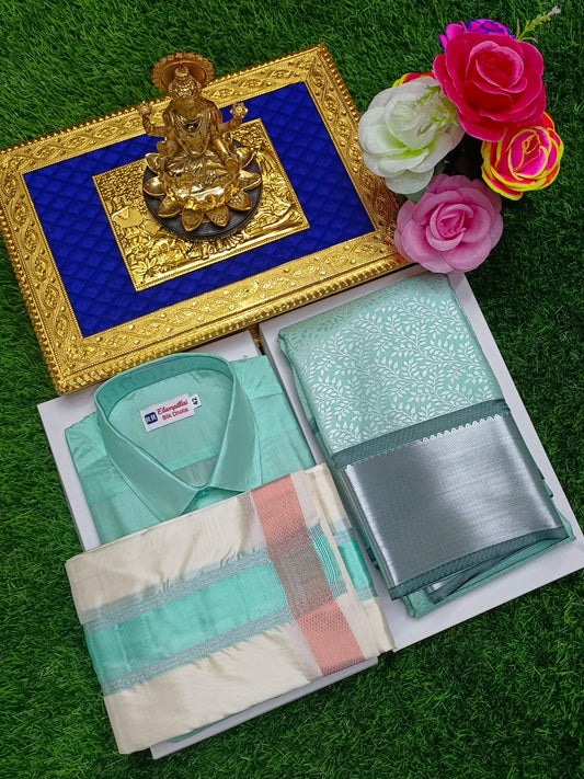 Authentic Woven Blessings Semi Silk Couple Combo
