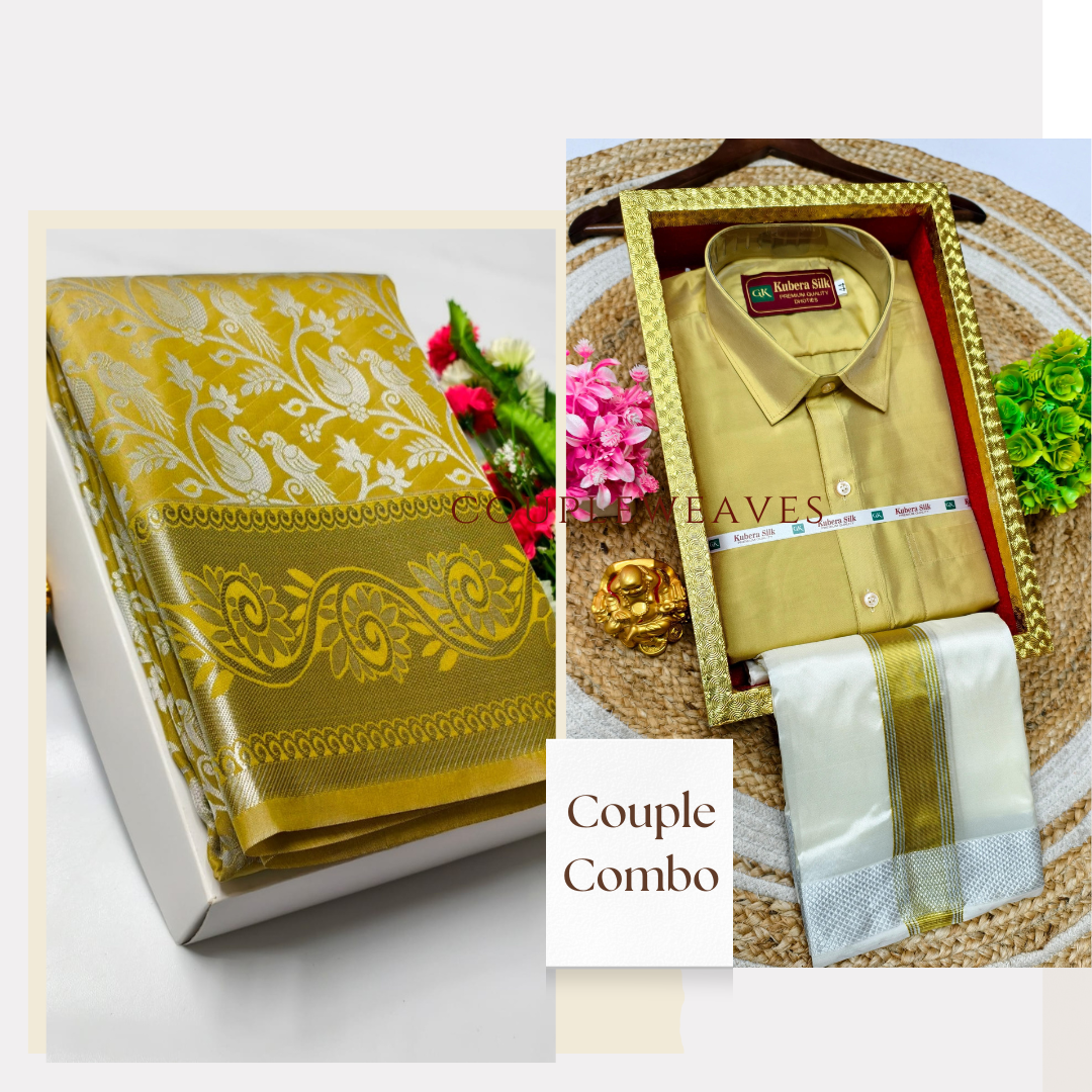 Classic Sacred Elegance Semi Silk Couple Combo