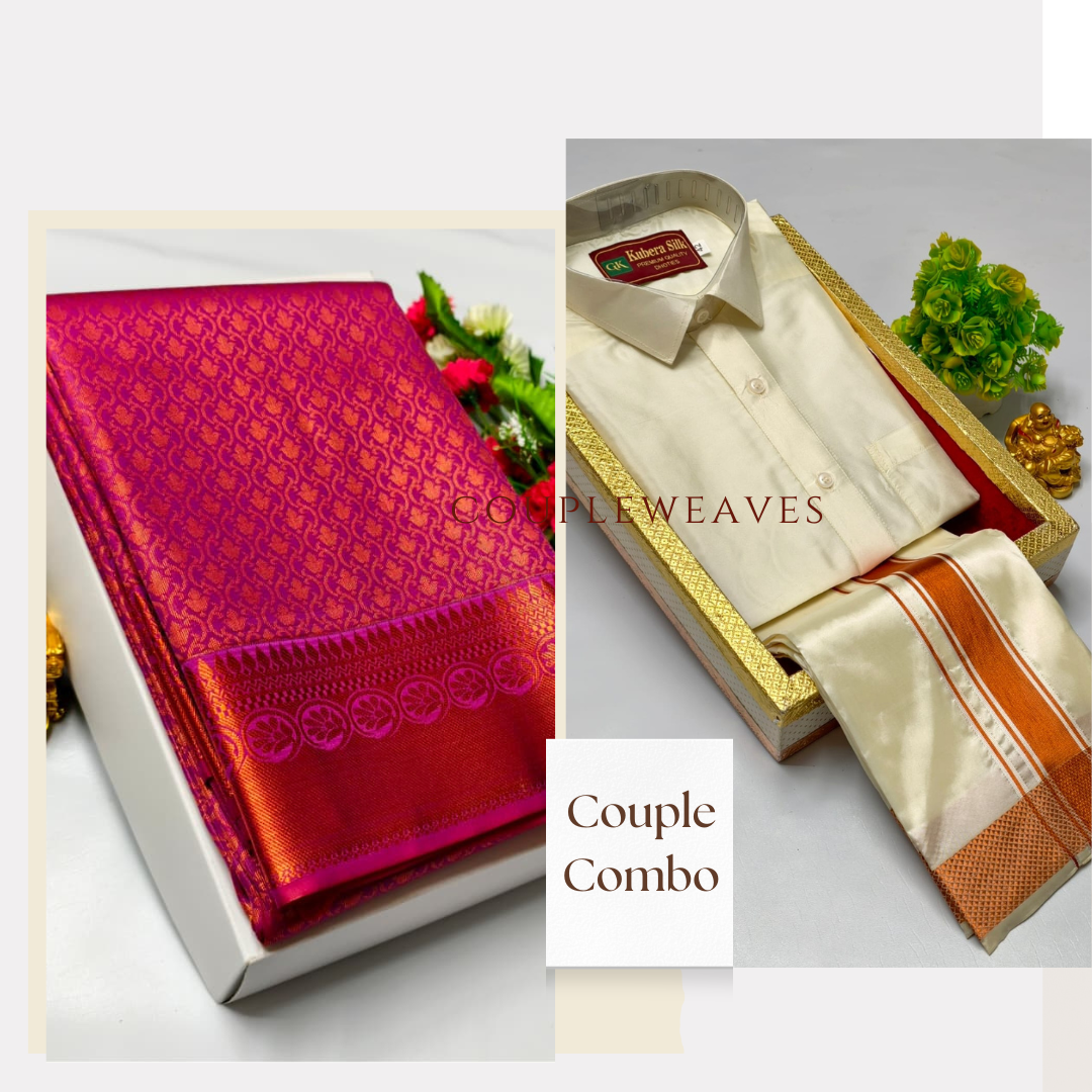 Grand Radiant Harmony Semi Silk Couple Combo