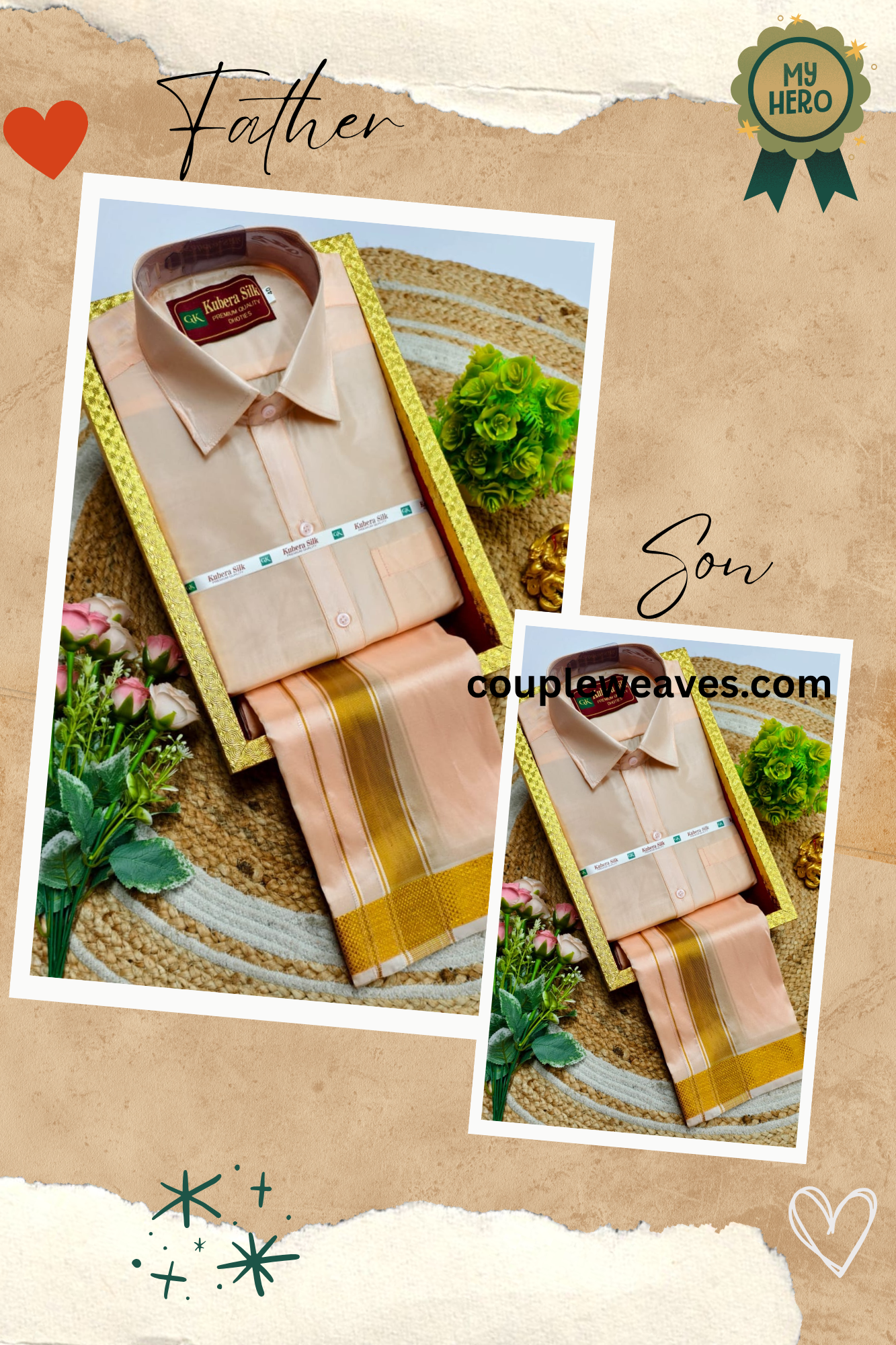 Celebration Special Father & Son Dhoti Shirt Combo