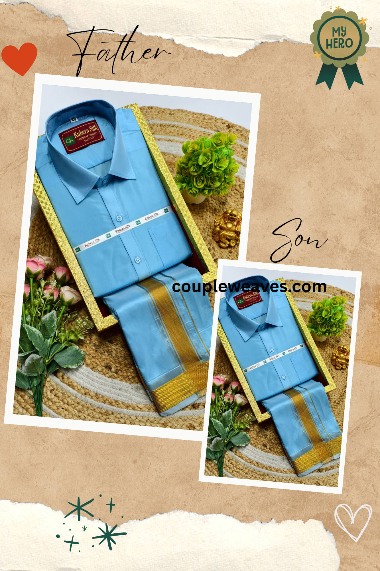Heritage Father & Son Matching Dhoti Shirt Set