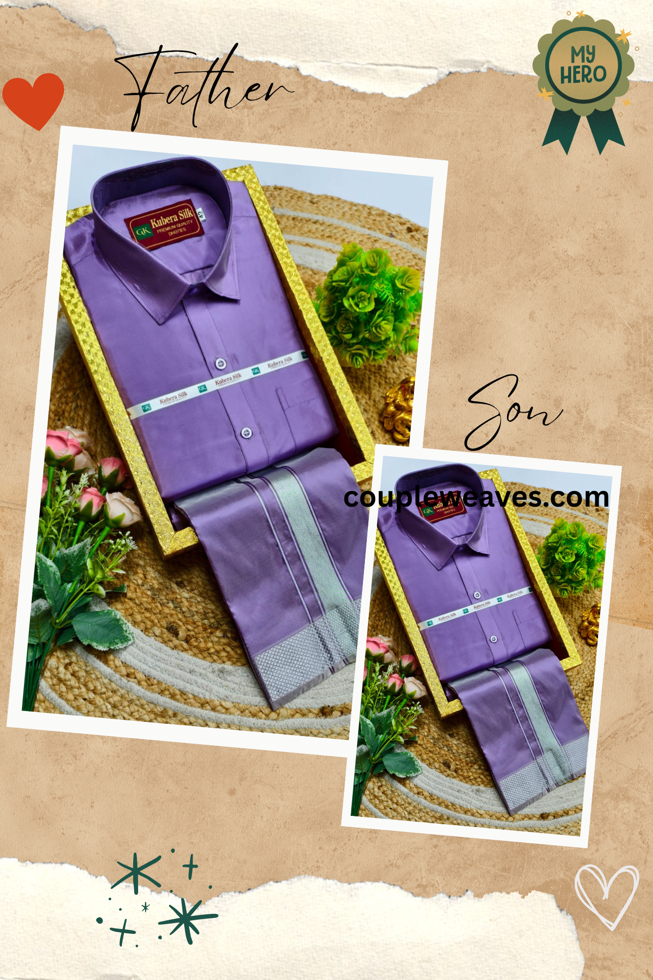 Traditional Festival Father & Son Dhoti Shirt Outfit