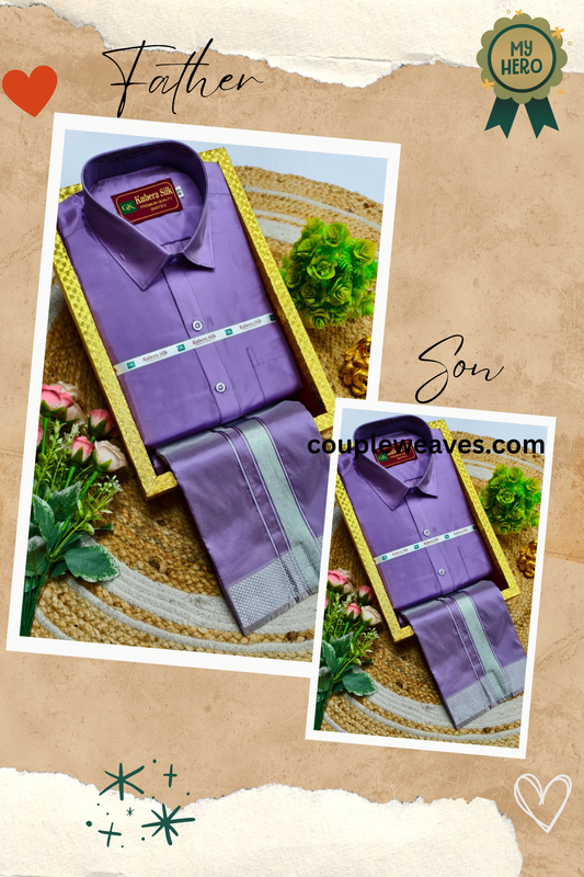 Traditional Festival Father & Son Dhoti Shirt Outfit