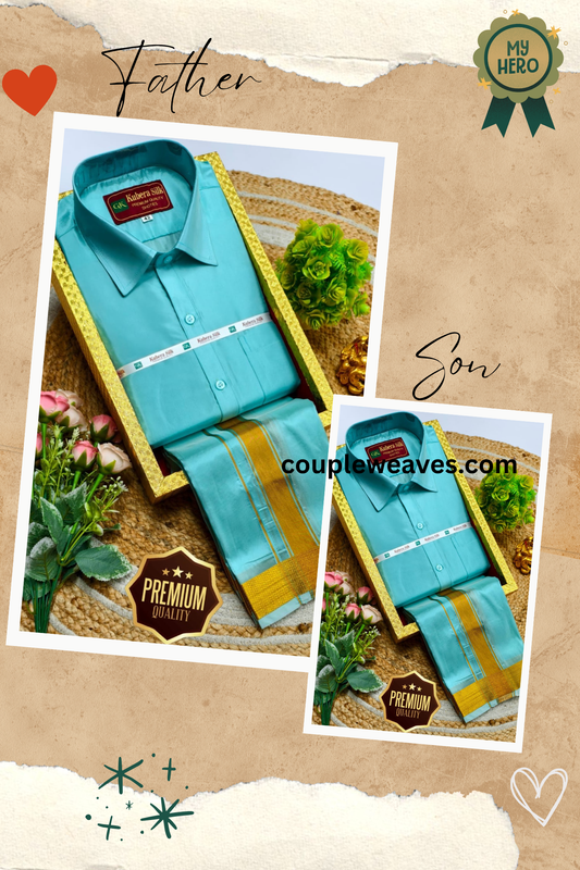 Occasion Wear Father & Son Matching Dhoti Shirt Combo