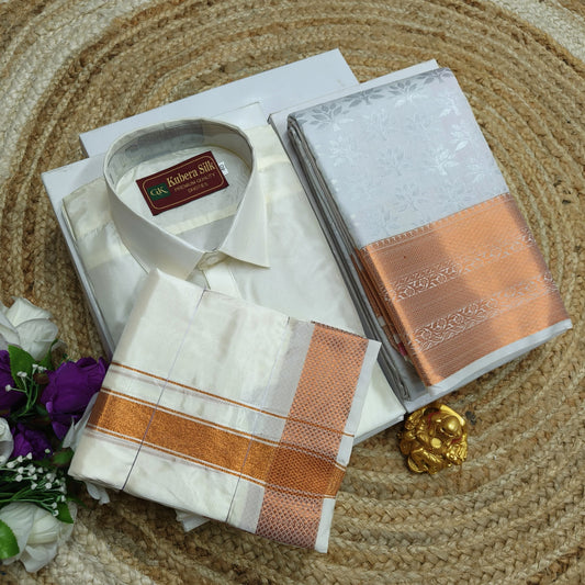 Traditional Wear Set – Couple Saree Dhoti - CoupleWeaves